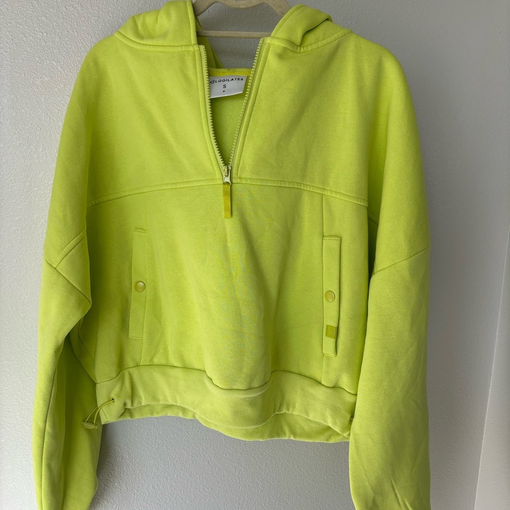 Lime Green Half-Zip Hoodie